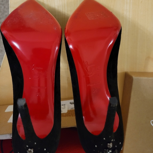 Christian Louboutin black suede heels - Picture 5 of 7